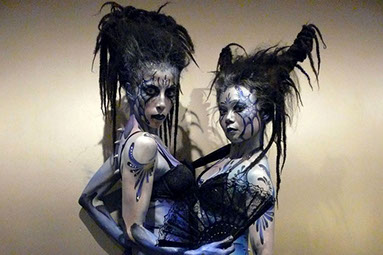 body painting realise par les artistes bodypainting de paris . Bodypainting avec effets speciaux de maquillage sfx pour le casino&nbsp; barriere